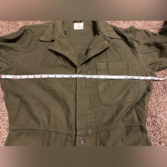 USGI OD Green Med.Coveralls Cotton Sateen TYPE I NSN 8405-00-131-6508 1970s EUC - Picture 5 of 10